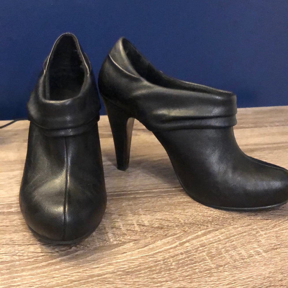 Madden Girl Black Faux Leather Bootie